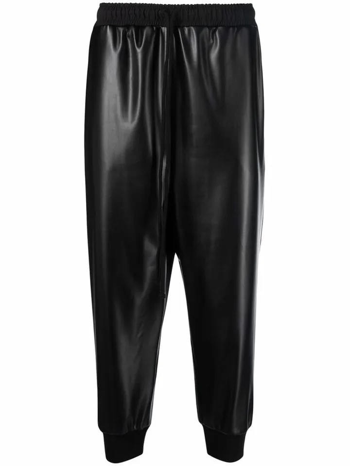 Cropped Coated Trousers