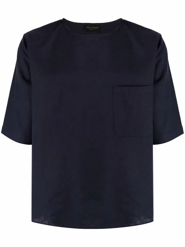 short-sleeve linen T-shirt
