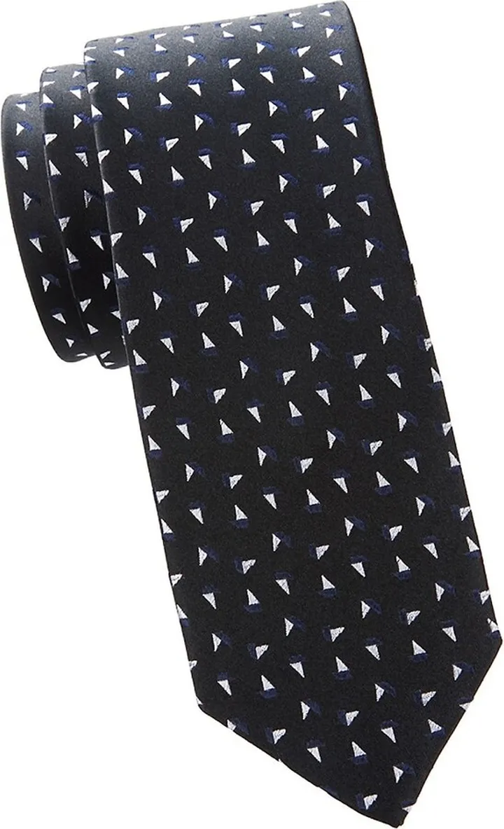 Geometric Pattern Silk Tie