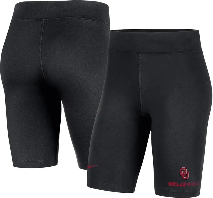 Women's Nike Black Oklahoma Sooners Essential Tri-Blend Bike Shorts