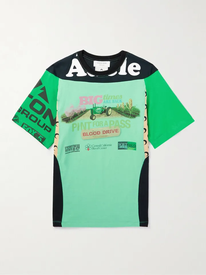 Slim-Fit Printed Stretch Recycled-Jersey T-Shirt