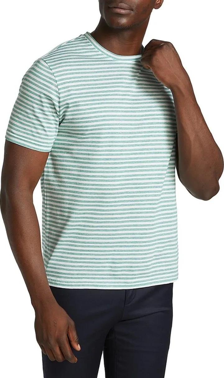 Slim-Fit Striped Cotton T-Shirt