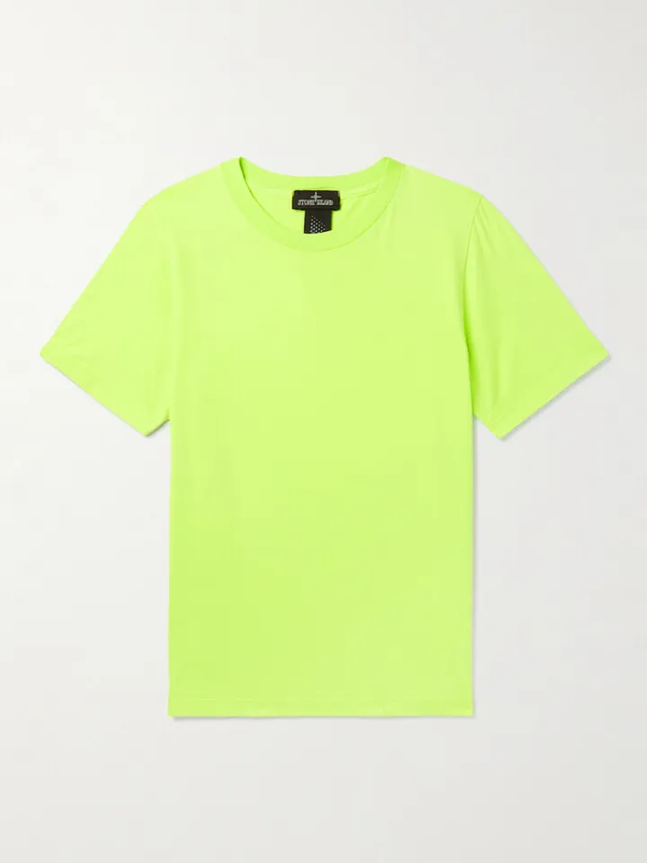 Garment-Dyed Printed Cotton-Jersey T-Shirt