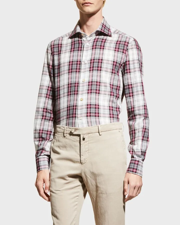 Men's Tartan Check Sport Shirt