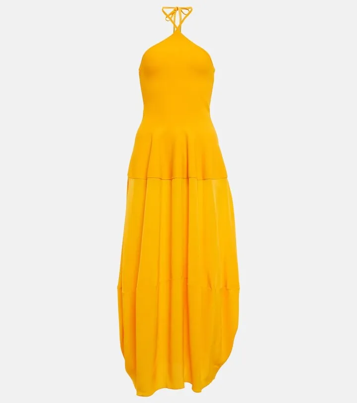 Halterneck midi dress