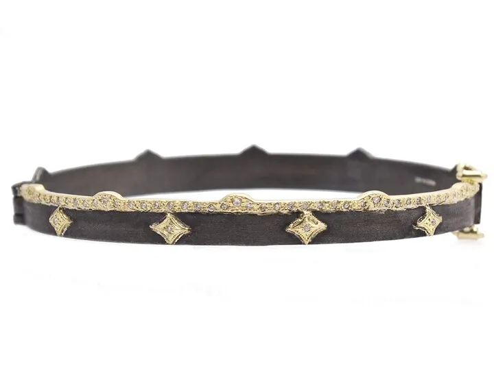 Old World Diamond Crivelli Huggie Bangle