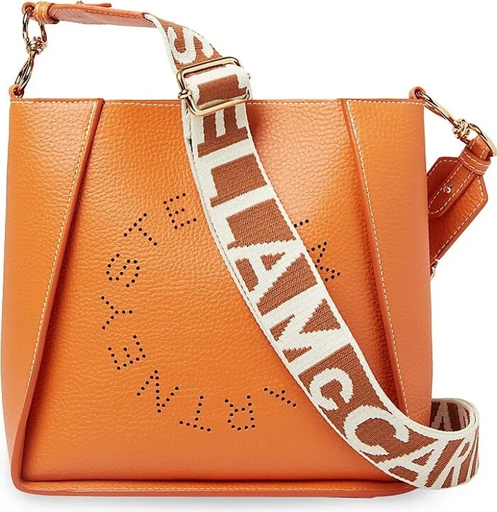Vegetarian Leather Logo Crossbody Bag