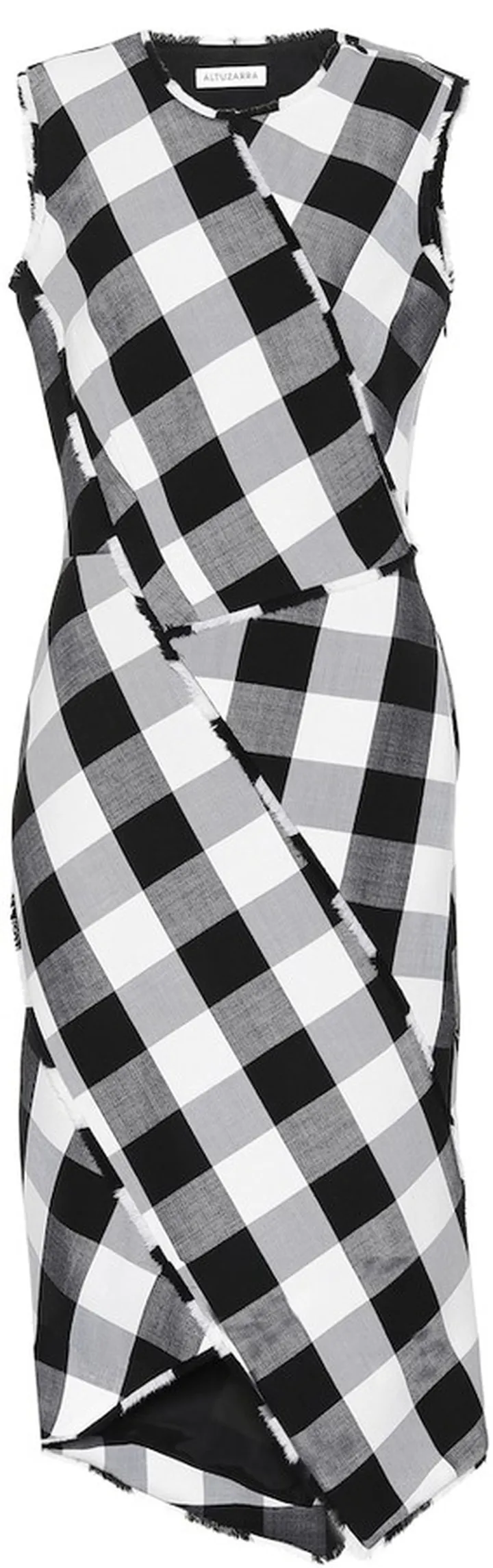 Gina gingham wool-blend dress