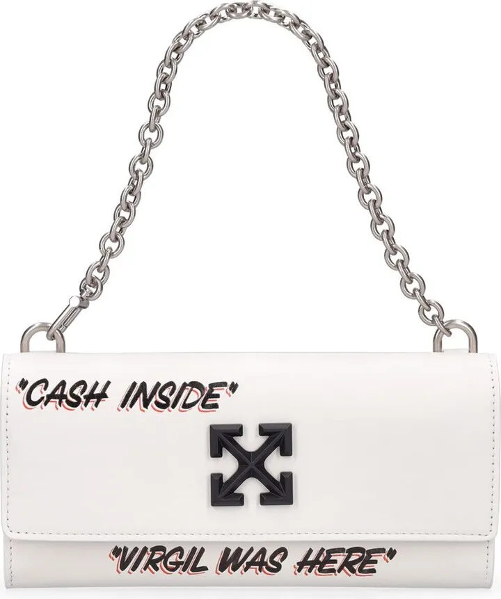 Jitney printed leather shoulder bag