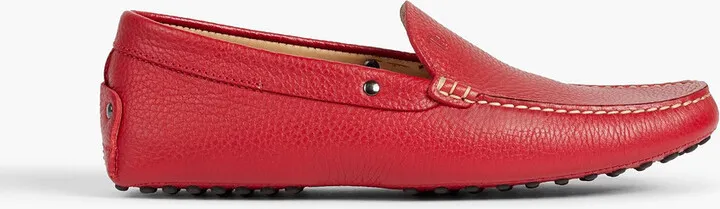 Pebbled-leather driving shoes