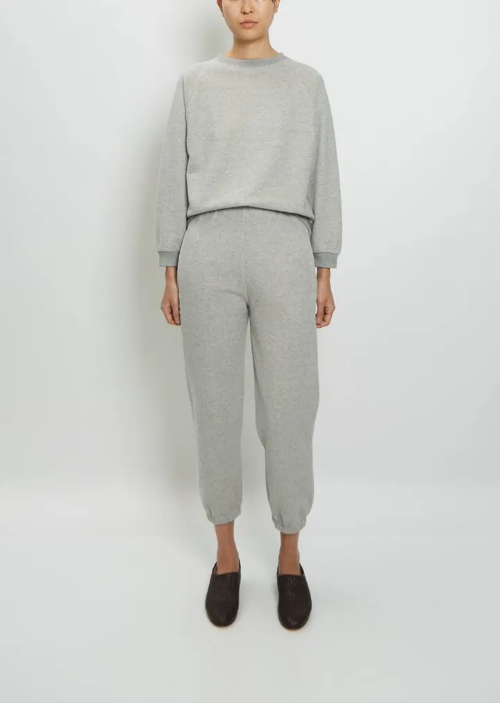 Studio Cotton Sweatpant — Grey Marl