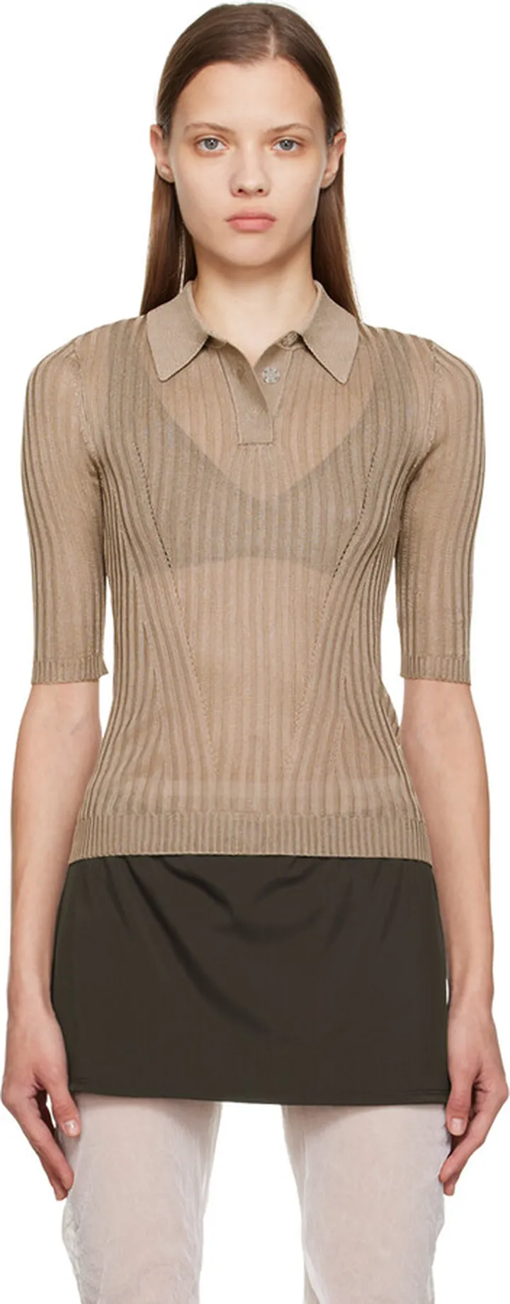 Maryam Nassir Zadeh Beige Peri Polo