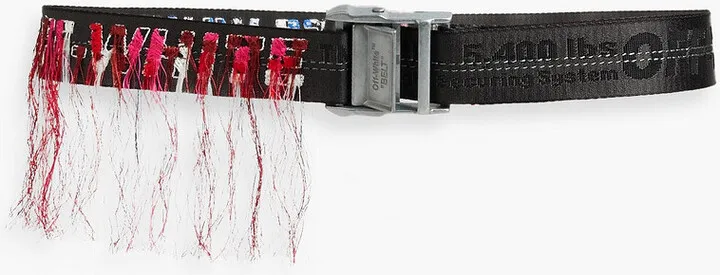 Artisan Industrial fringed jacquard belt