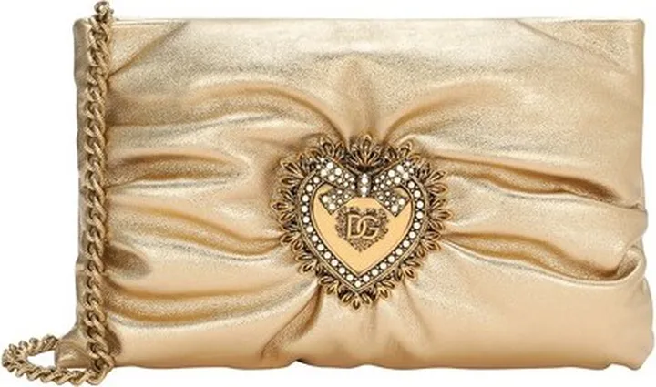 Small foiled calfskin Devotion Soft bag