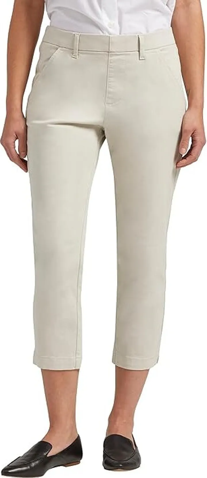 Jag Jeans Petite Maddie Mid-Rise Capris (Stone) Women's Casual Pants