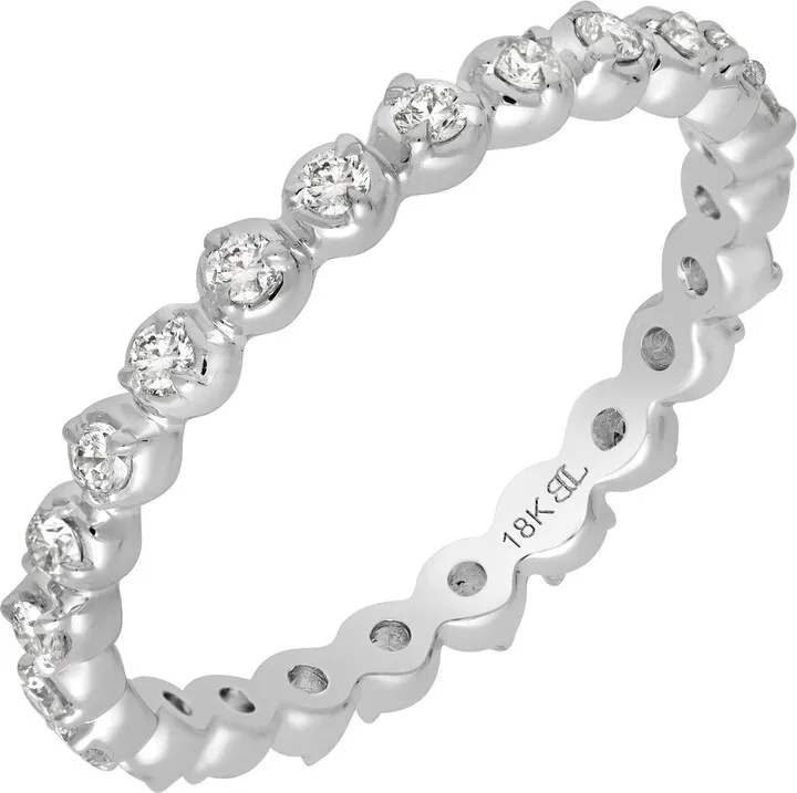 18K White Gold Diamond Eternity Ring - 0.41 ctw