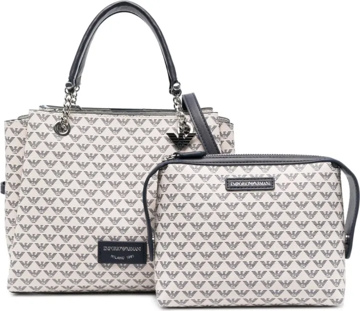 Monogram-Print Tote Bag