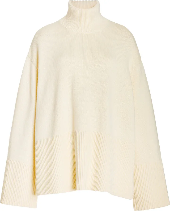 Women's Wool-Cotton Turtleneck Top