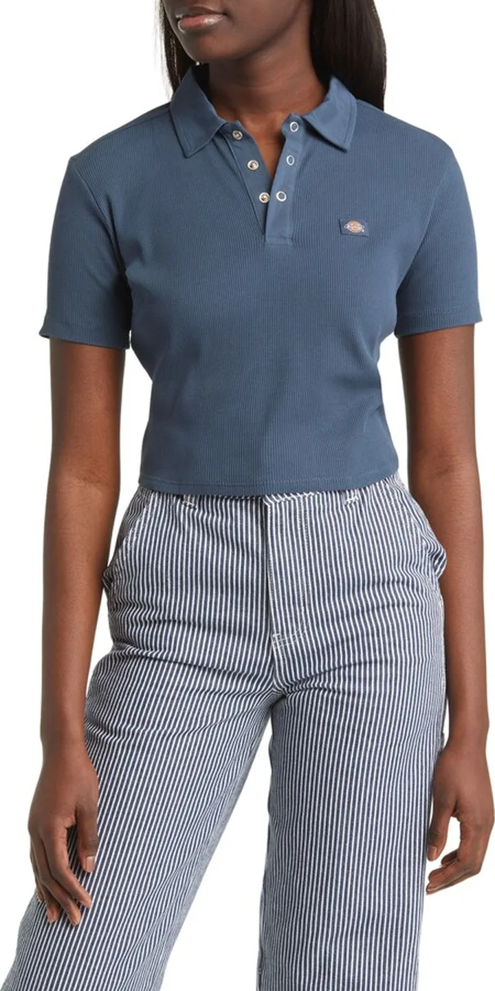 Tallasee Ribbed Crop Polo