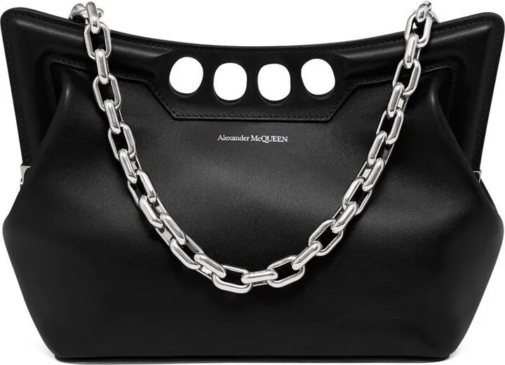 Black The Peak Small Leather Bag