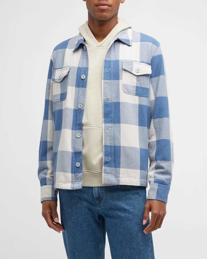 Men's Cotton Check Shirt Jacket
