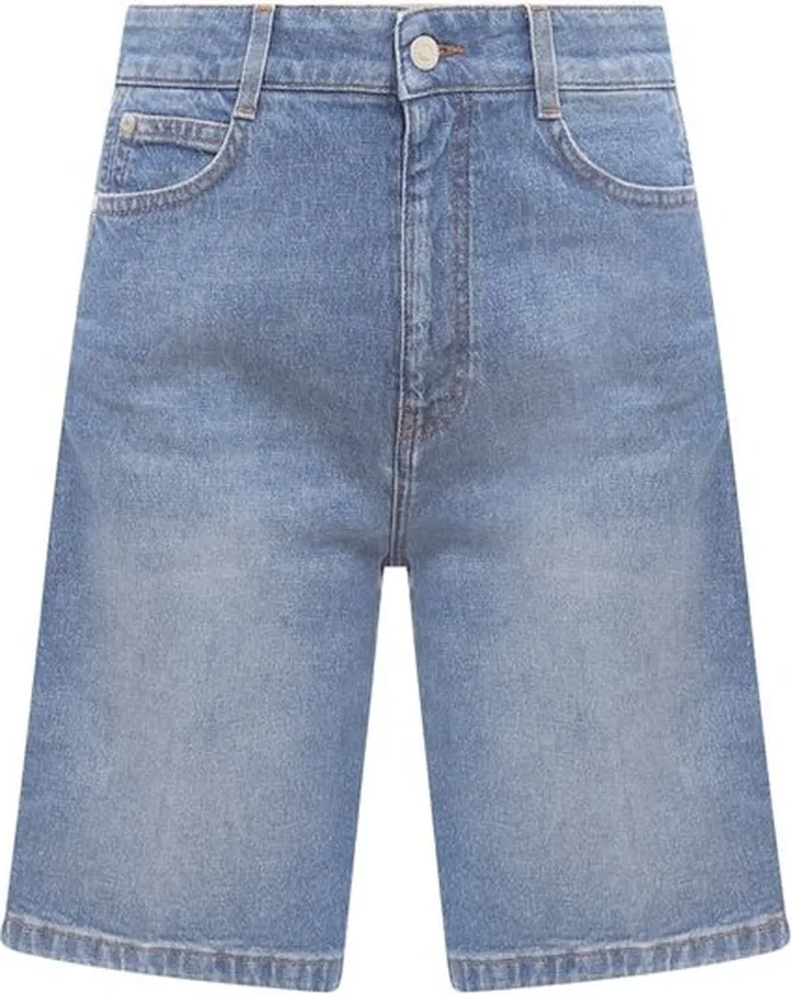 Stella McCartney Logo Denim Bermuda Shorts