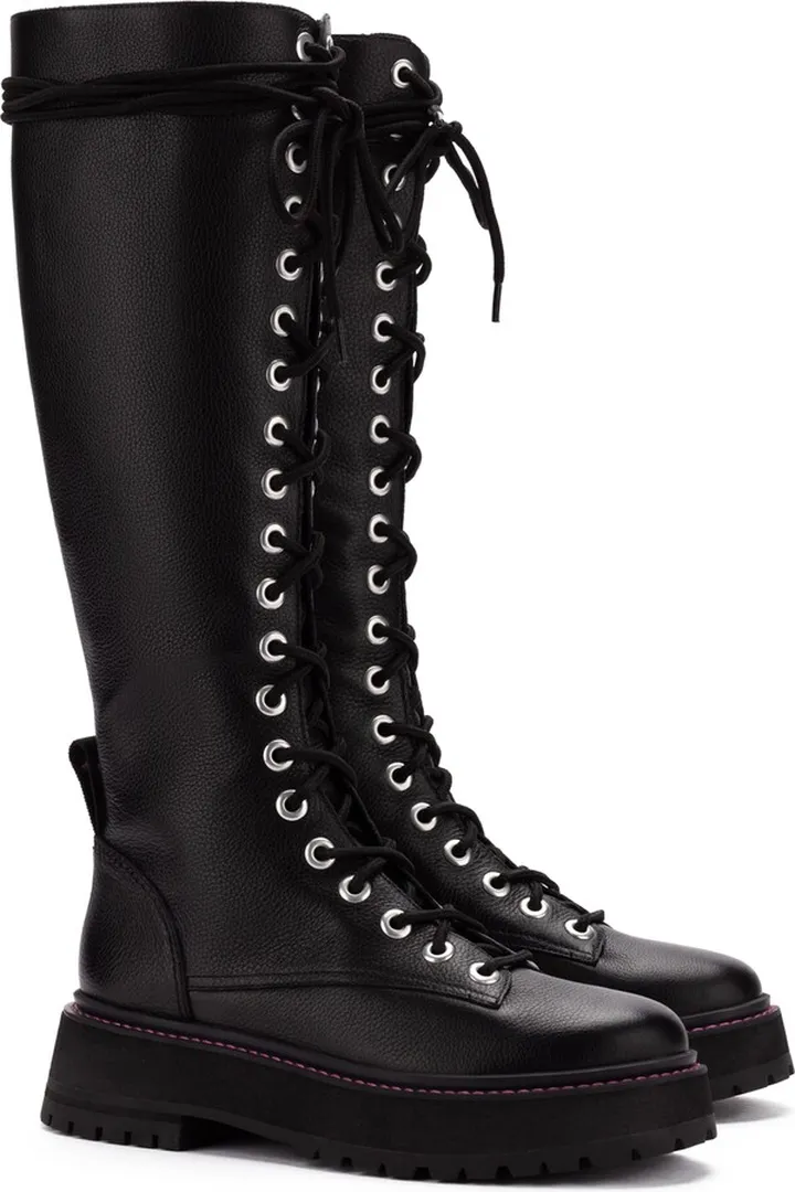 Lara Knee High Combat Boot