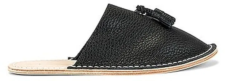 Hender Scheme Leather Slipper in Black
