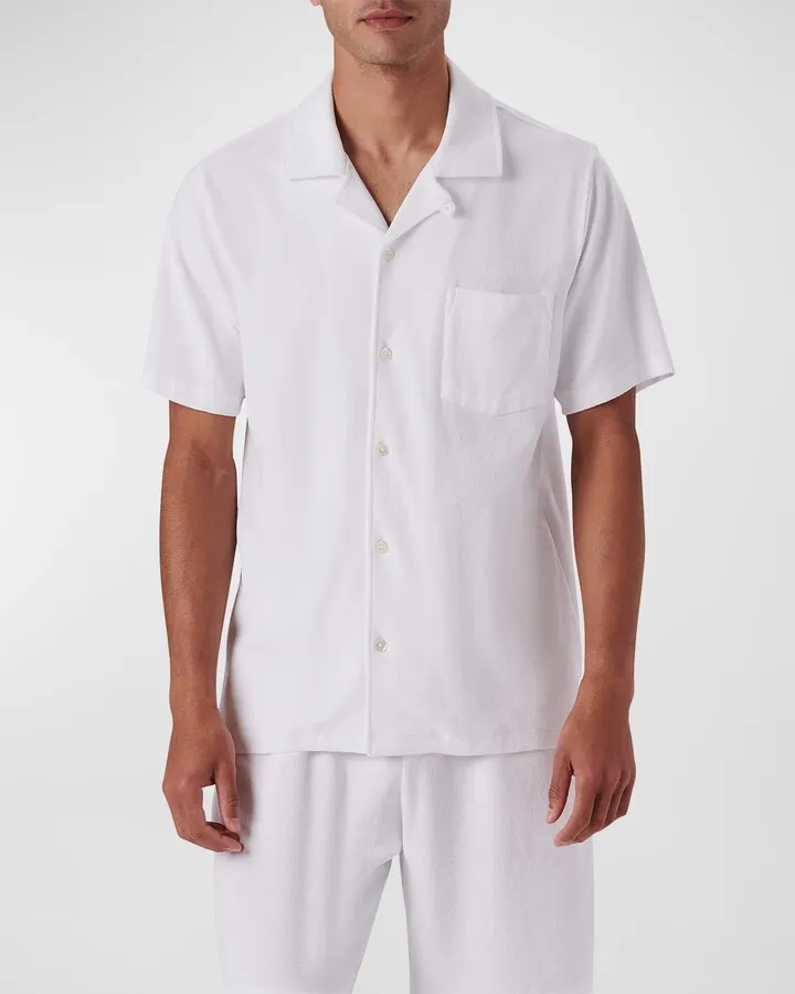 Men's French Terry Towelling Camp Shirt