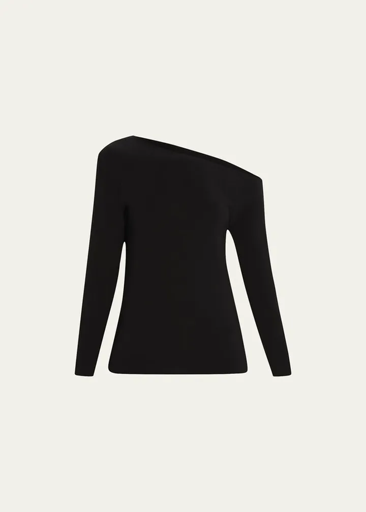 Long-Sleeve Drop-Shoulder Top