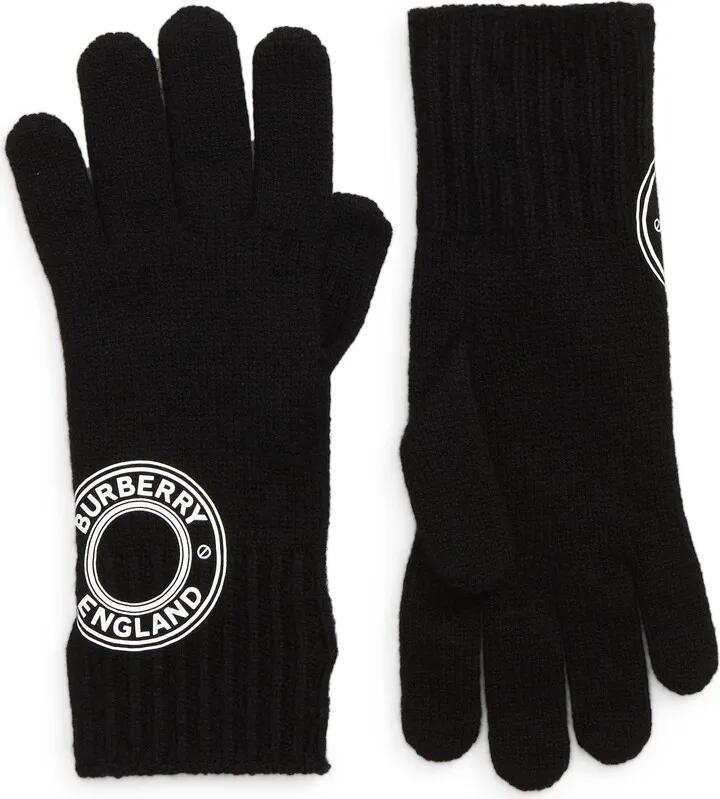 Logo Cashmere Blend Gloves