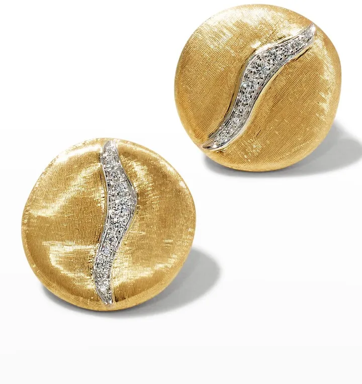 Yellow Gold Earrings with Diamonds