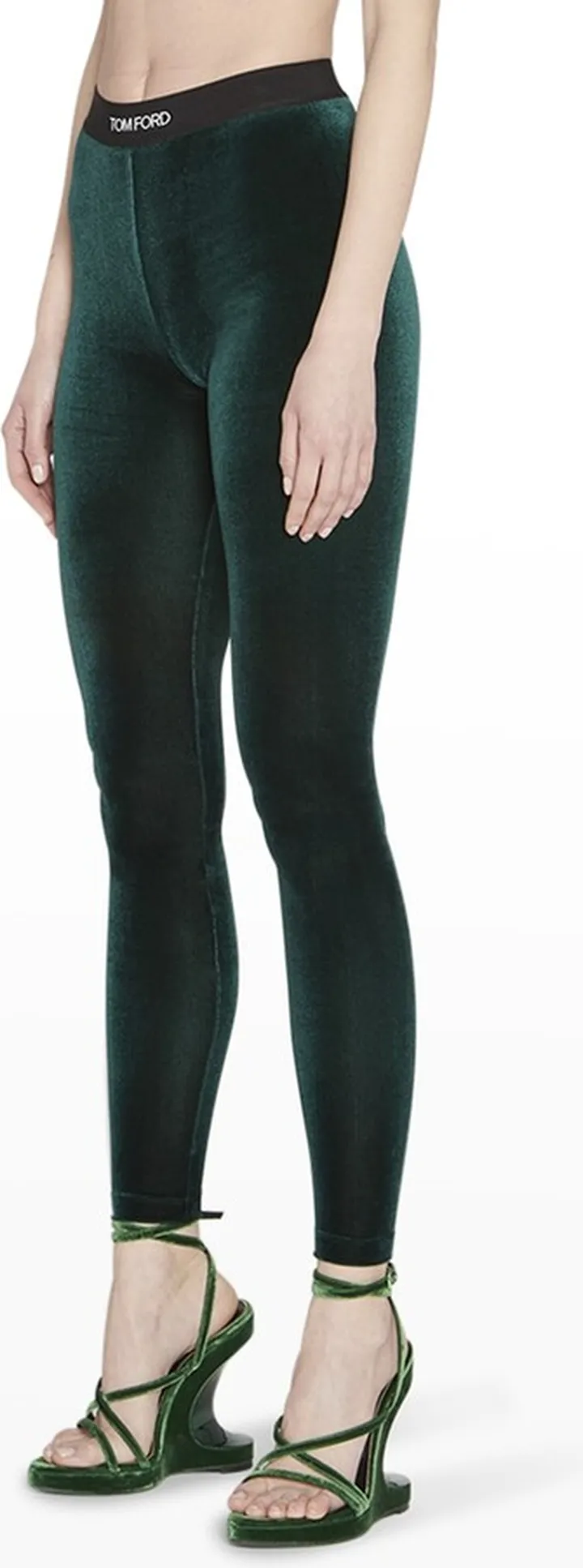 Logo Band Velvet Leggings