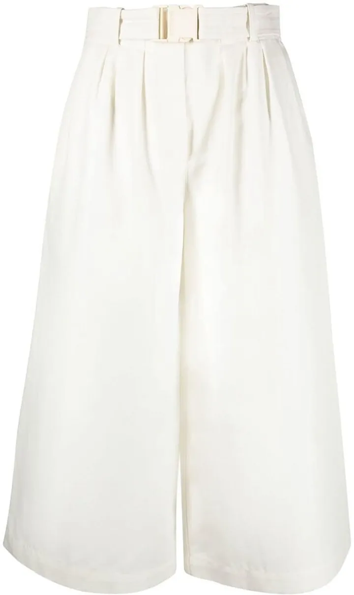 Belted Cropped Trousers
