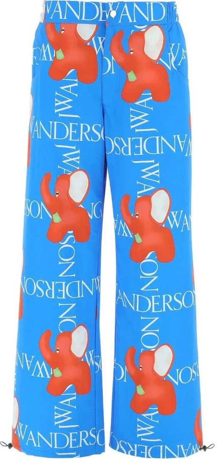Graphic Printed Wide Leg Trousers