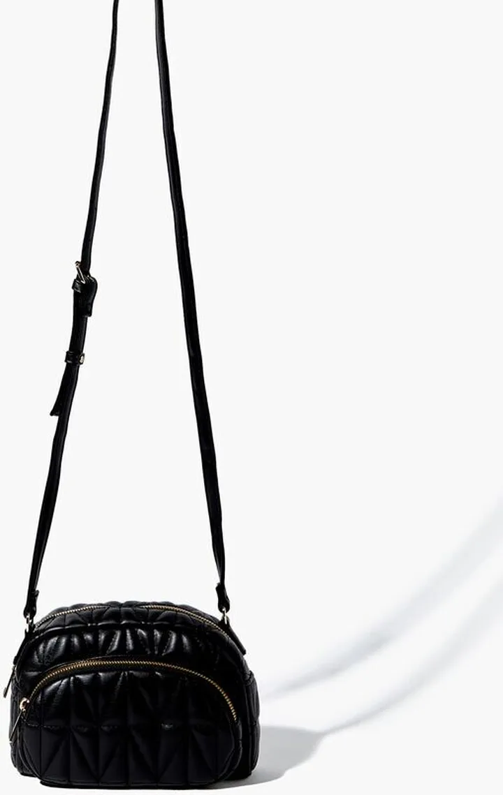 Quilted Faux Leather Crossbody Bag