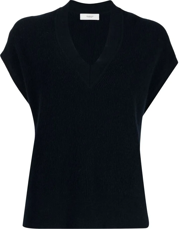 V-neck knitted vest