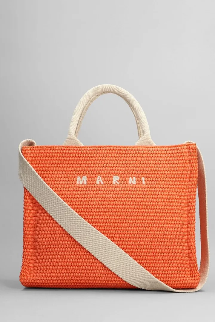 Tote In Orange Silver