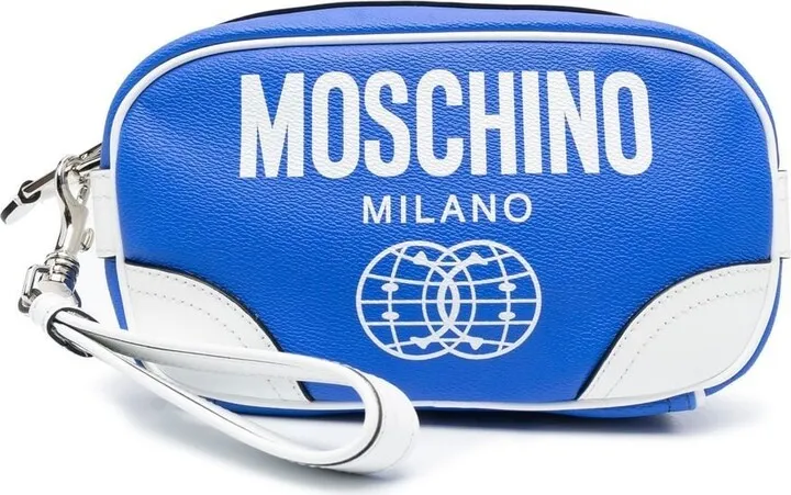 Smiley Logo-Print Clutch Bag