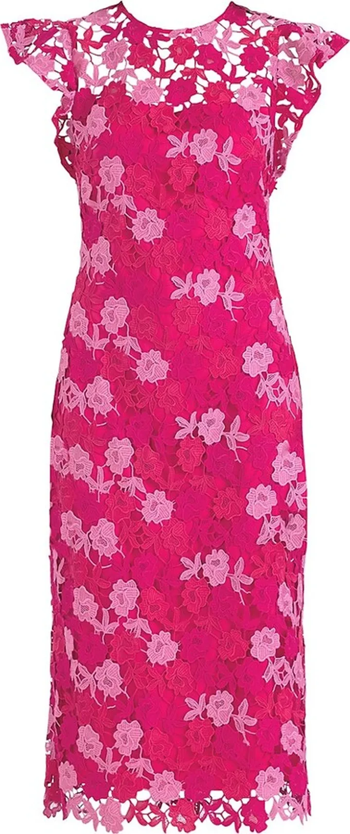 Rachel Floral Lace Midi-Dress