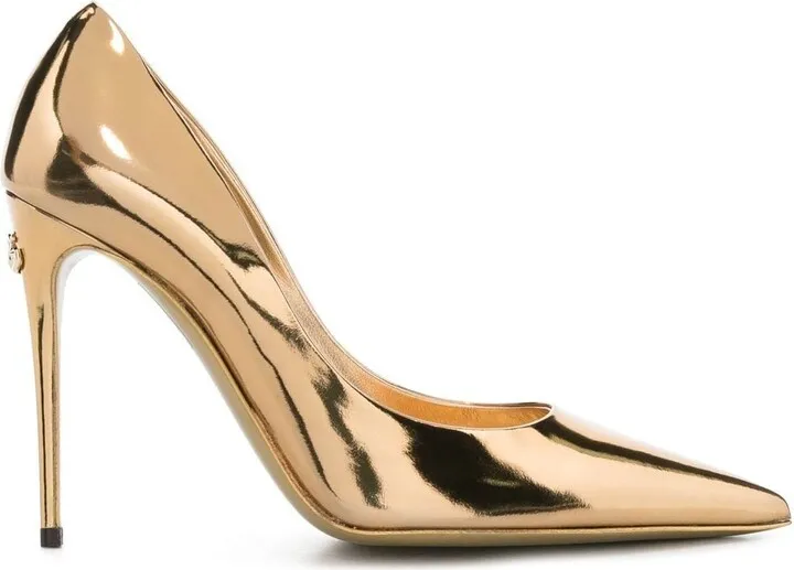 110mm Pointed Metallic Pumps