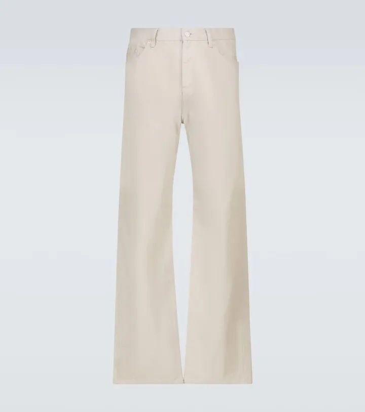 Wide-leg cotton pants