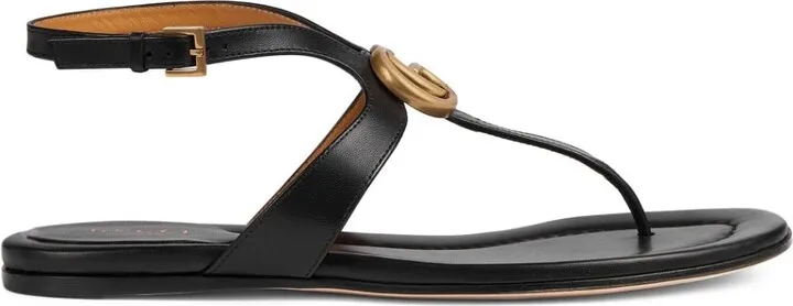 Double G leather thong sandals