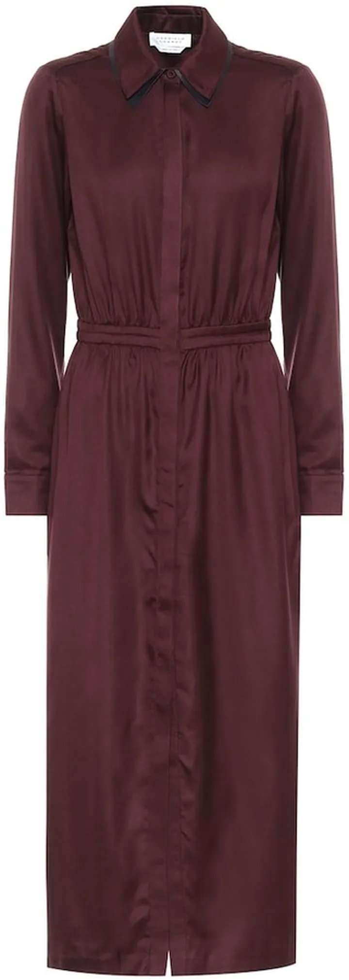 Lowell silk-twill midi dress