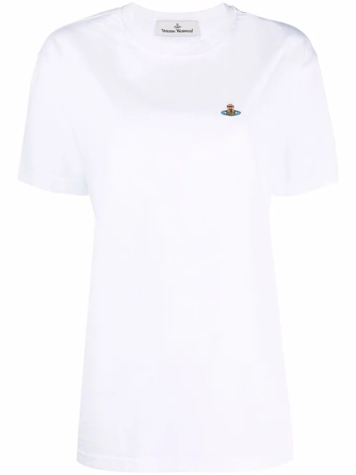 Orb-embroidered organic cotton T-shirt