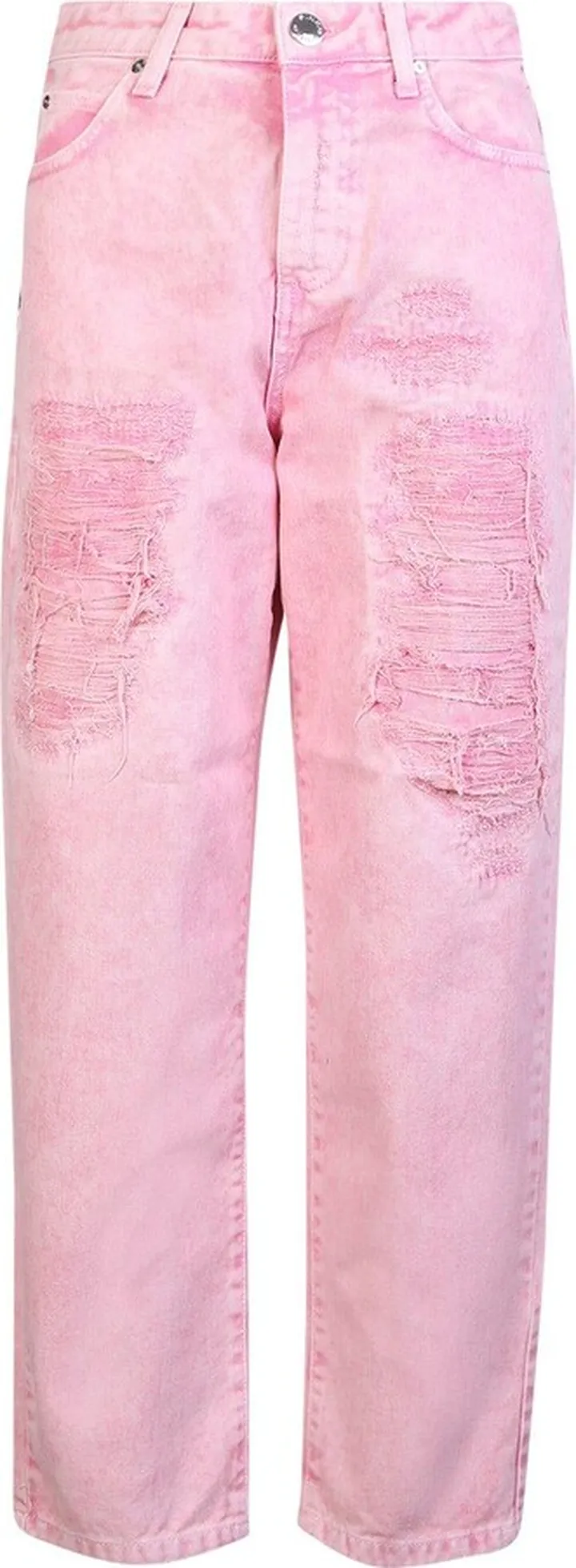 Distressed Mom-fit Jeans