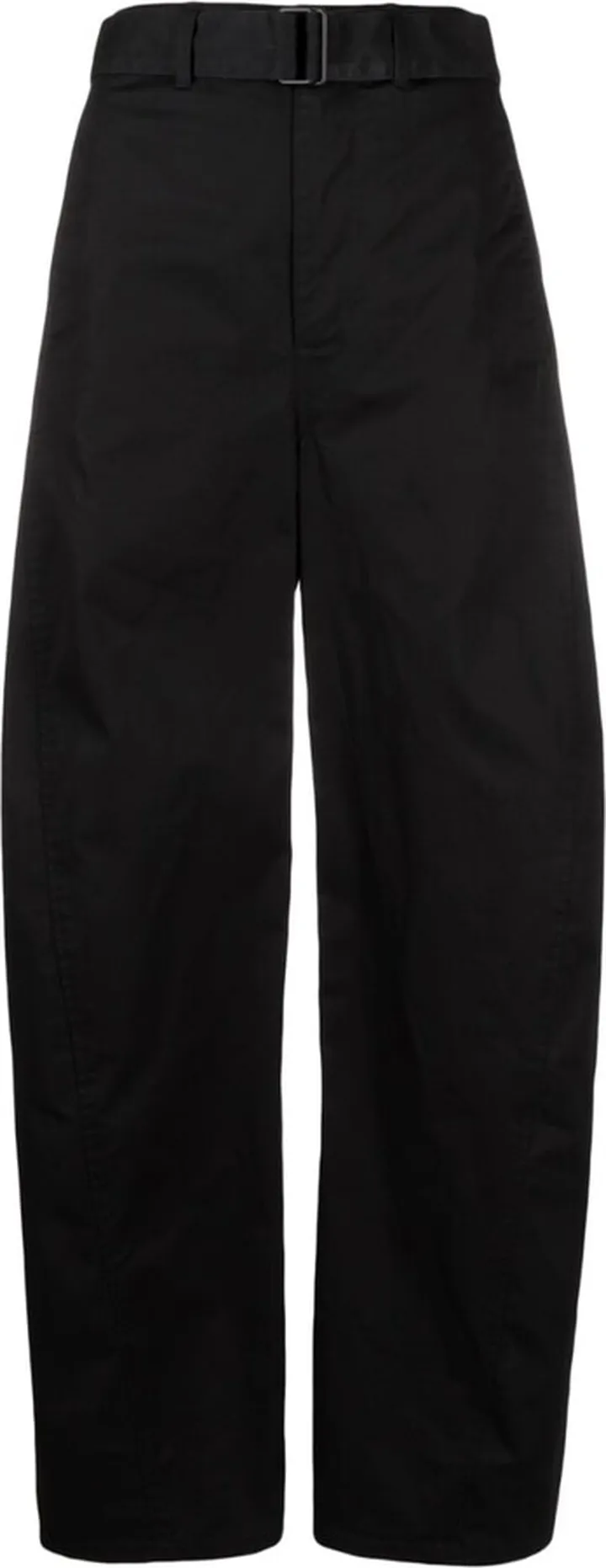 Cotton-Twill Straight-Leg Trousers