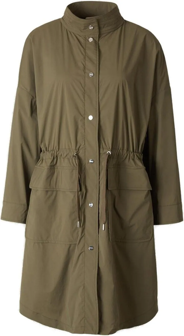 High Neck Drawstring Parka