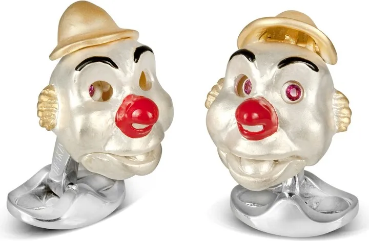 Deakin & Francis - Deakin & Francis Sterling Silver Clown Cufflinks