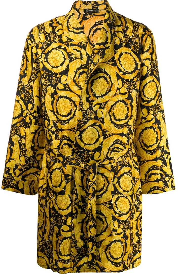 Barocco print dressing gown
